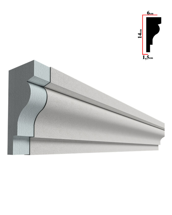 Ancadrament decorativ fereastra, S-1660, 200x14x6cm