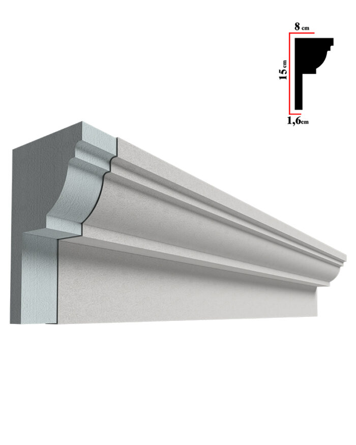 Ancadrament decorativ fereastra, S-1670, 200x15x8cm