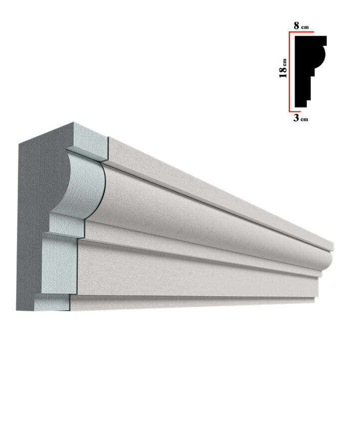 Ancadrament decorativ fereastra, S-1690, 200x18x8cm