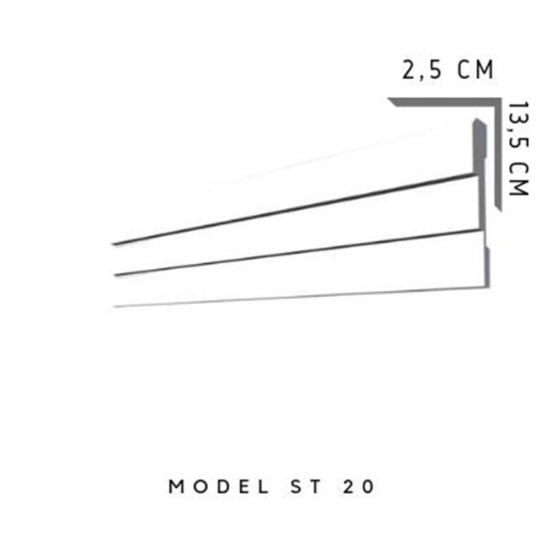 Cornisa tavan, ST-20, 200x2.5x13.5cm